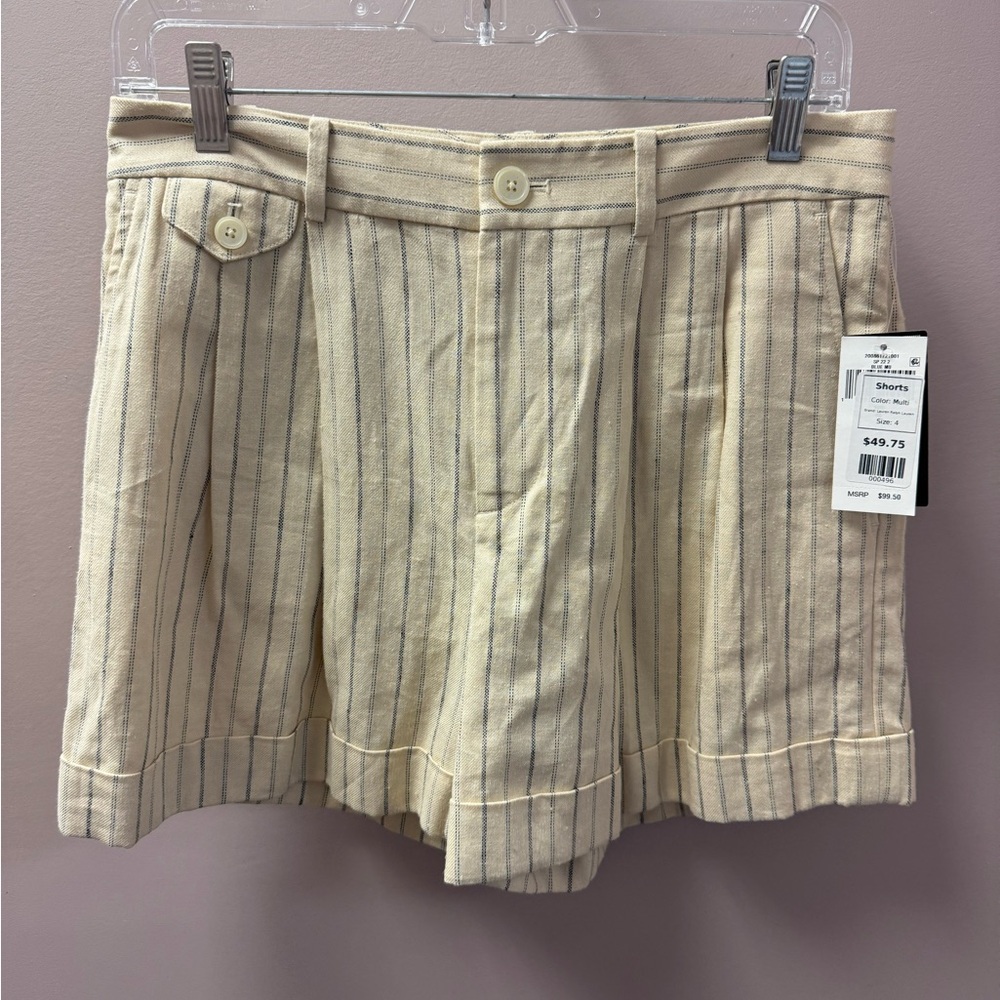 Lauren Ralph Lauren Beige Striped Women's Shorts